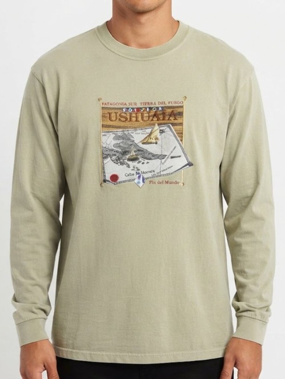World's End Patagonia Map Graphic Long-Sleeve Tee